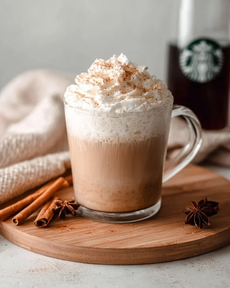 Homemade Cinnamon Dolce Latte resembling Starbucks recipe
