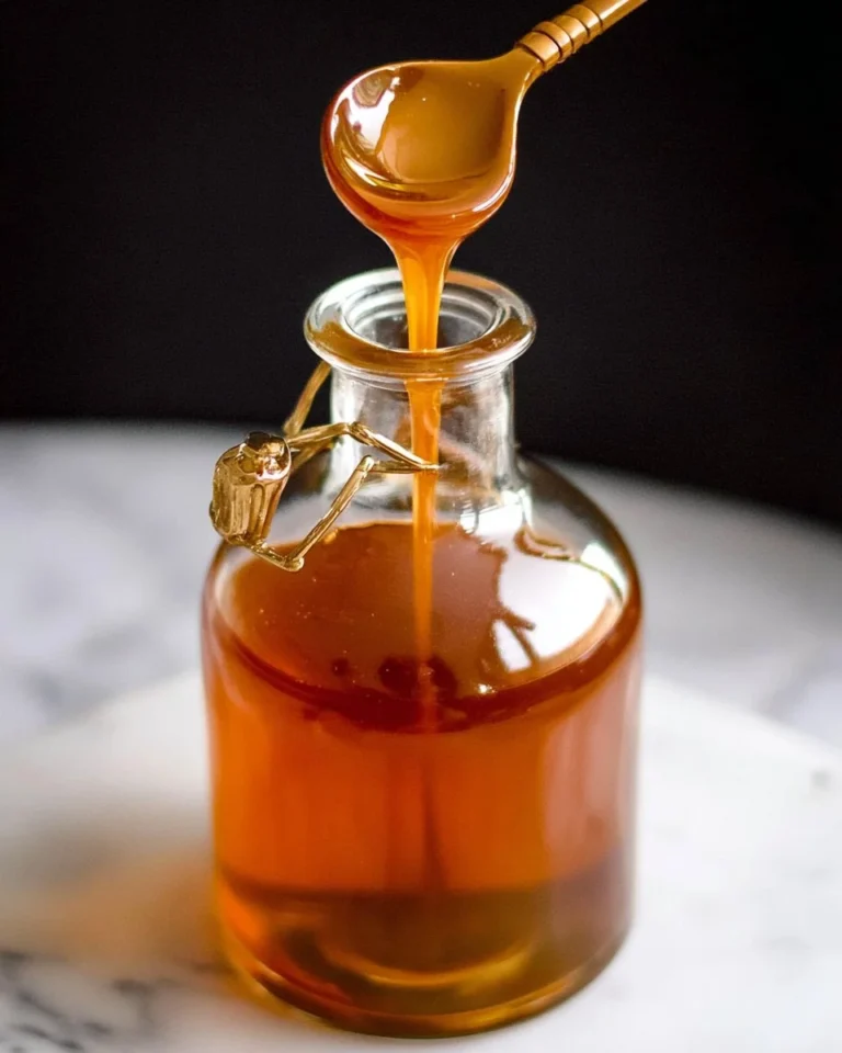 Easy caramel syrup drizzled over desserts