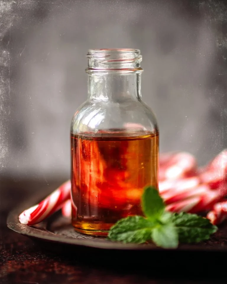 Bottles of peppermint syrup perfect for adding flavor to beverages and desserts