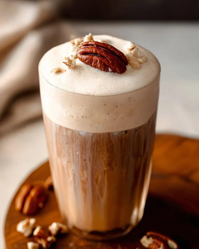 Homemade Salted Pecan Cream Cold Foam inspired by Starbucks