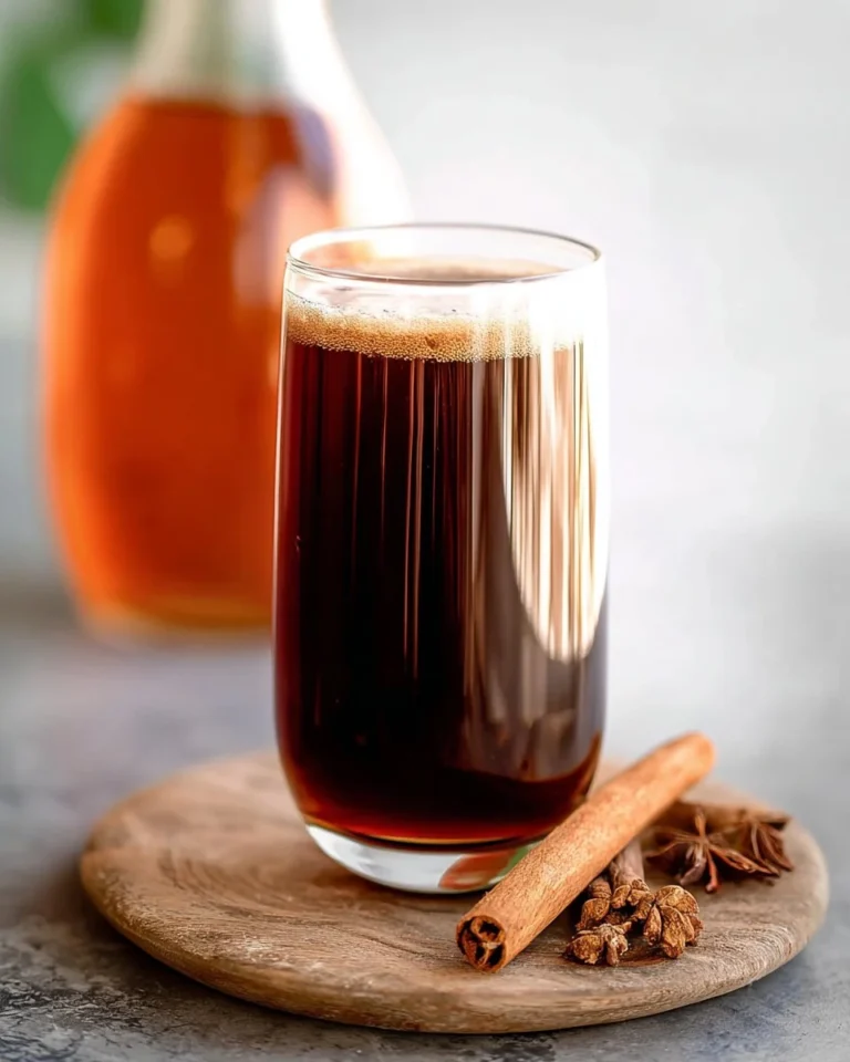 Toasted cinnamon syrup in a glass bottle with cinnamon sticks and coffee