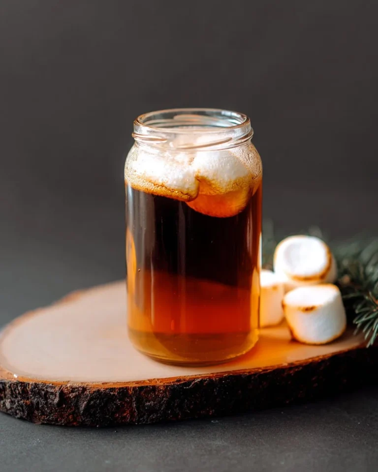 Delicious toasted marshmallow syrup drizzled over desserts