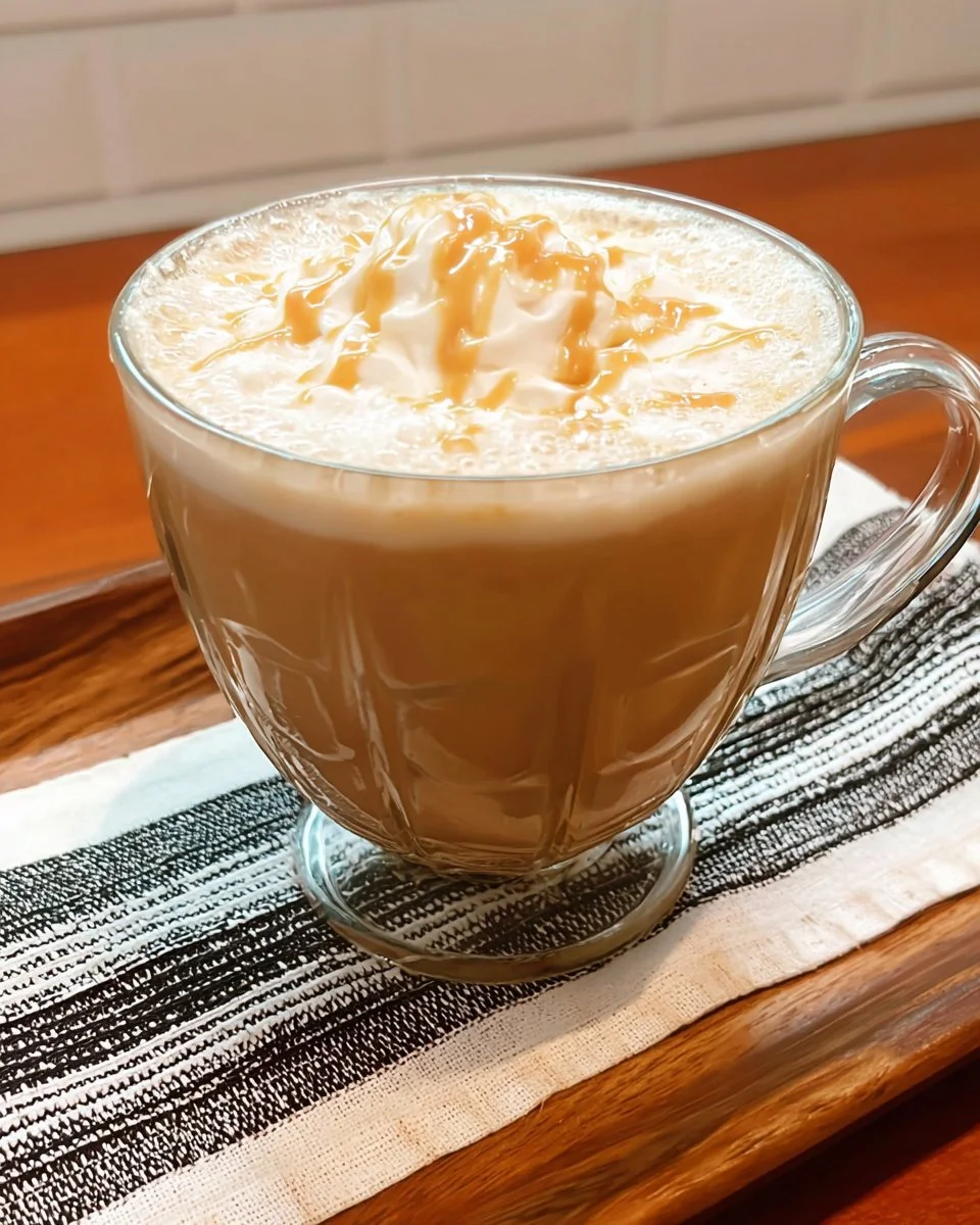 Delicious caramel sweet milk in a glass with a creamy texture.