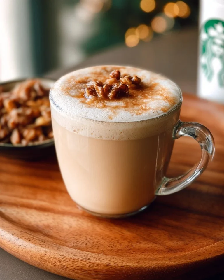 Homemade Chestnut Praline Latte inspired by Starbucks recipe