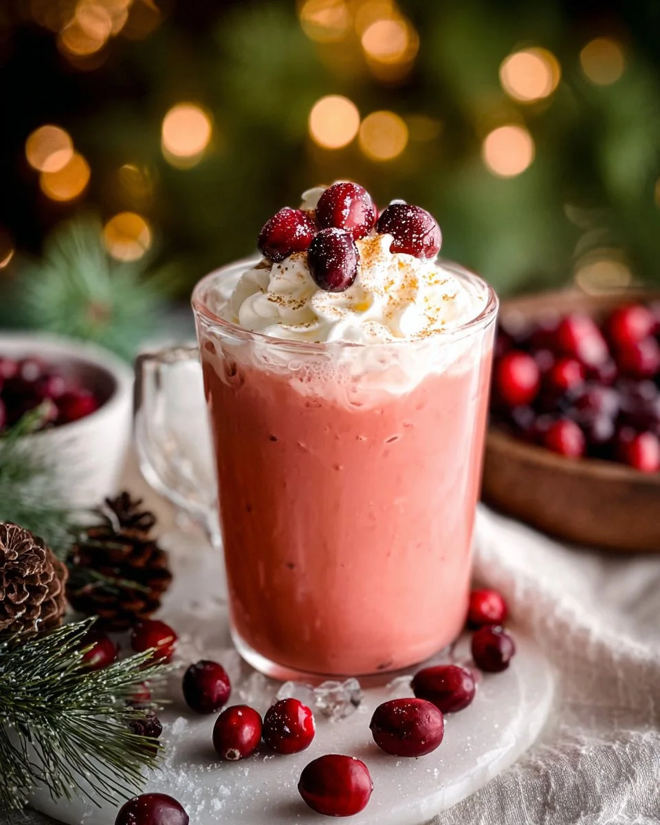 Cran-Merry Drink Starbucks Copycat recipe displayed in a festive glass
