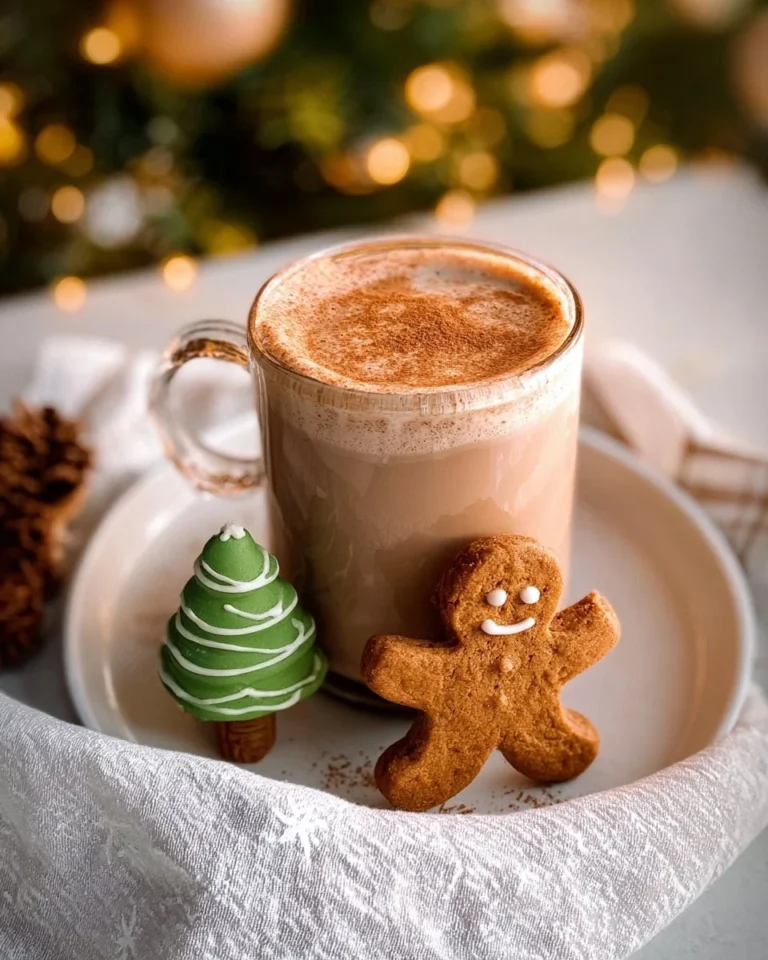 Gingerbread Coffee Creamer in a festive cup, perfect for holiday drinks.