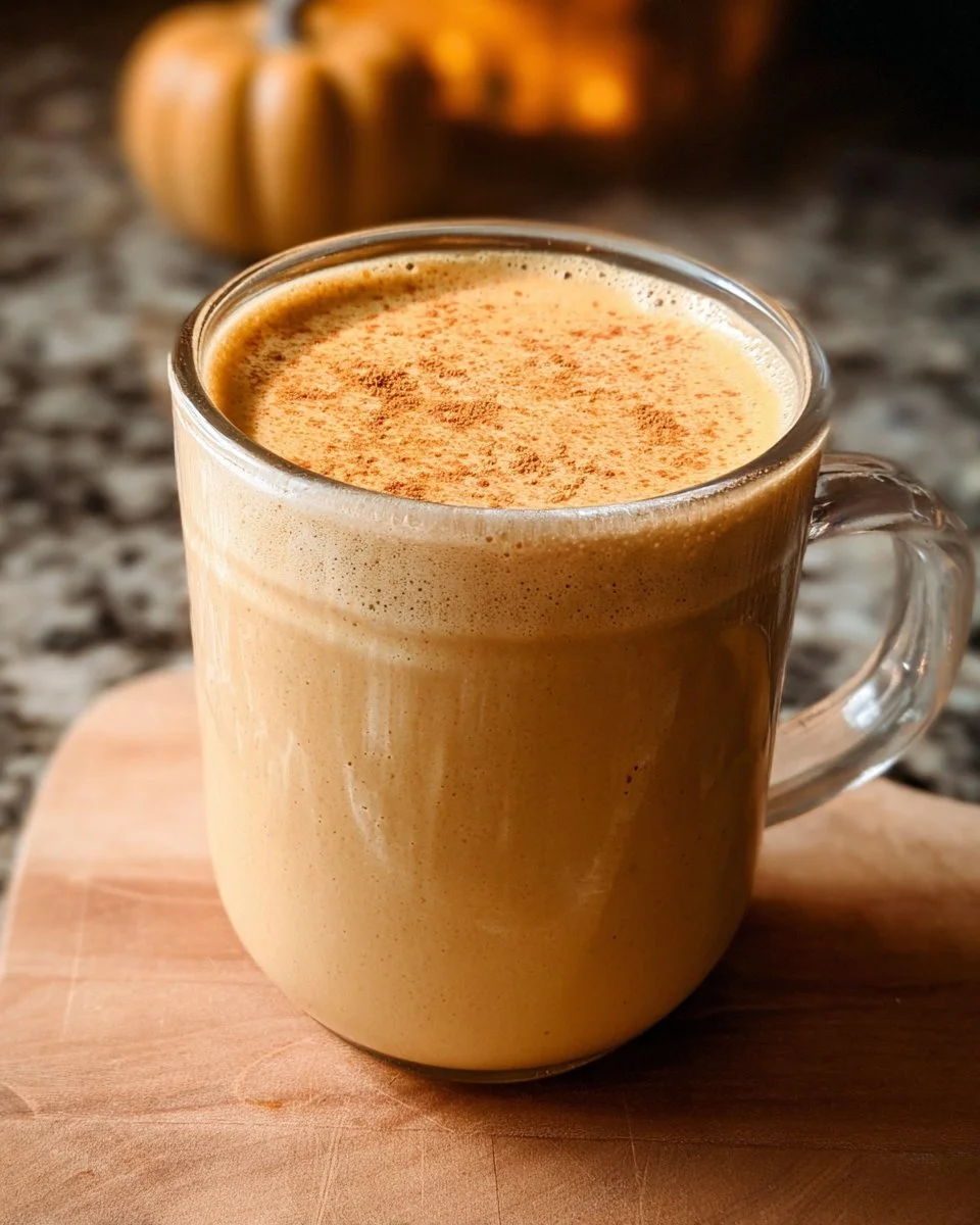 Homemade pumpkin spice creamer in a glass jar with spices