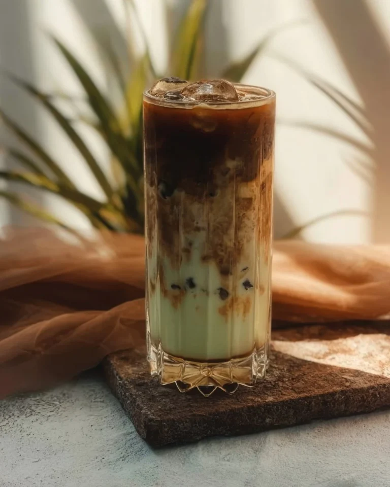 Iced Latte inspired by Beetlejuice with unique colors and flavors