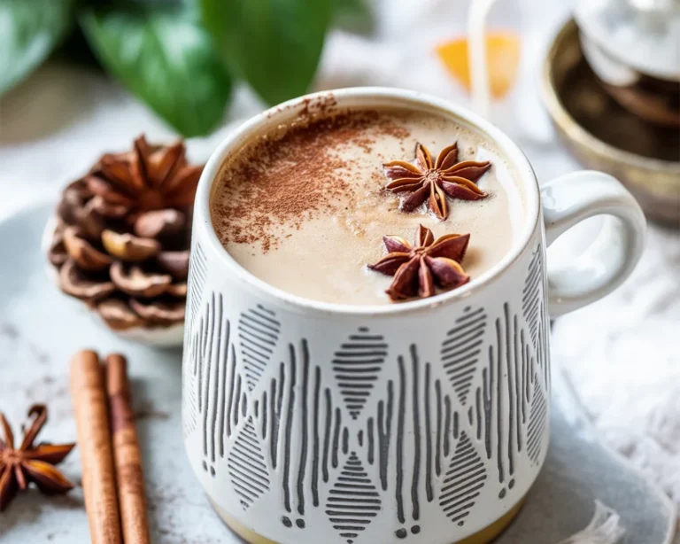 Delicious Vanilla Chai Coffee featuring creamy vanilla and aromatic spices.