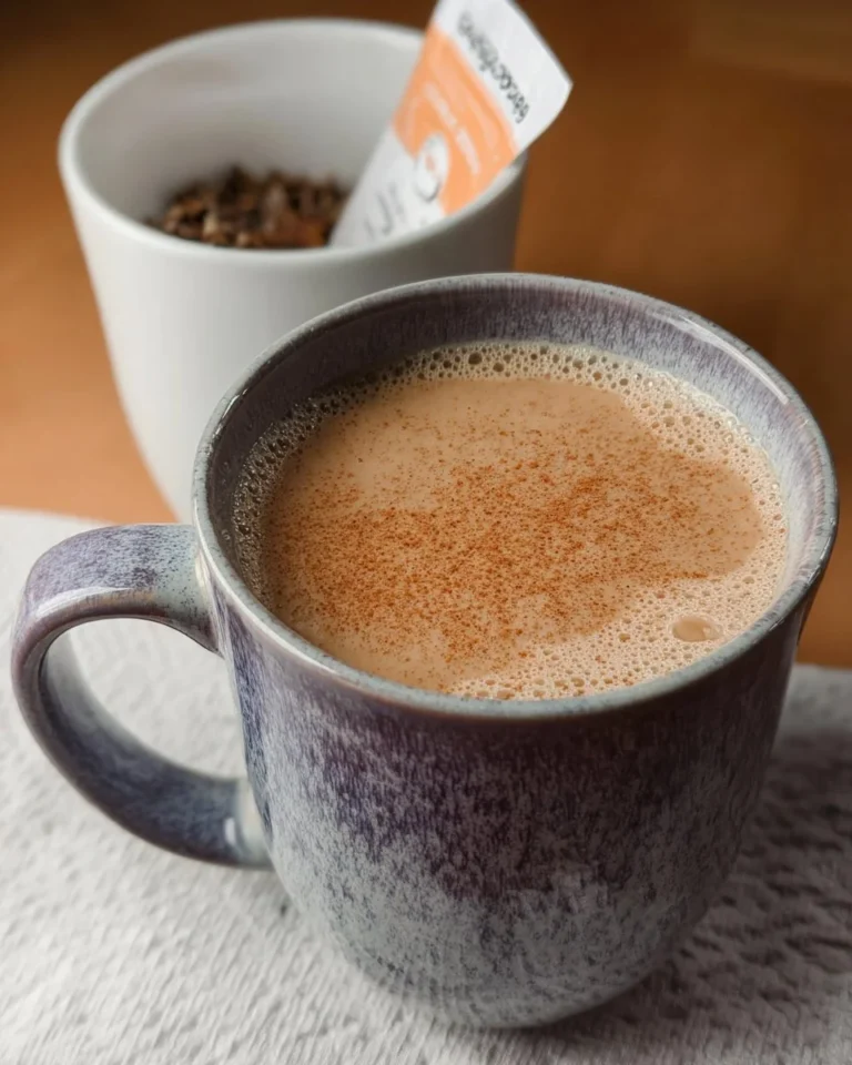 Delicious Apple Chai Latte with spices and apple flavor in a cozy cup