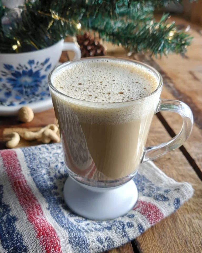 Delicious Christmas morning cashew coffee in a cozy holiday setting.