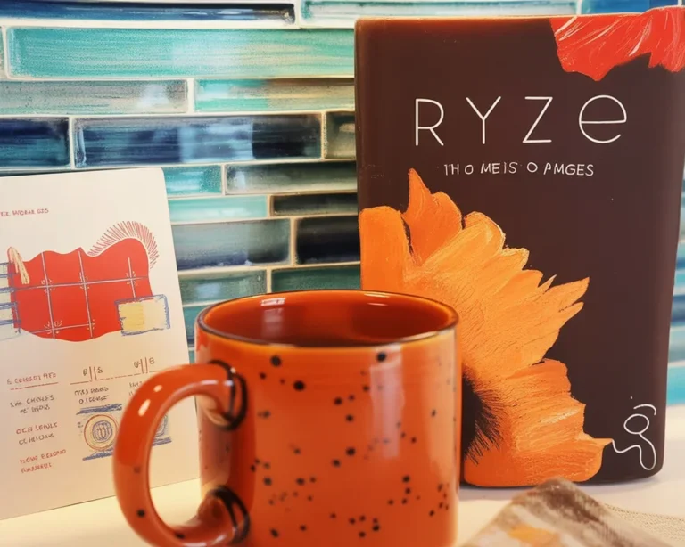 Ryze mushroom coffee beverage showcasing organic ingredients and rich flavor