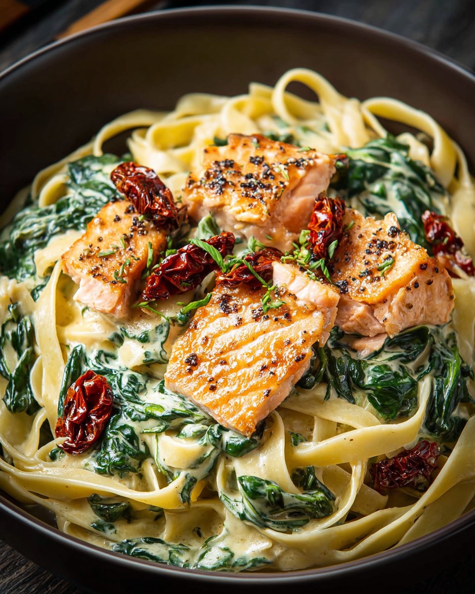 Creamy Tuscan Salmon Pasta
