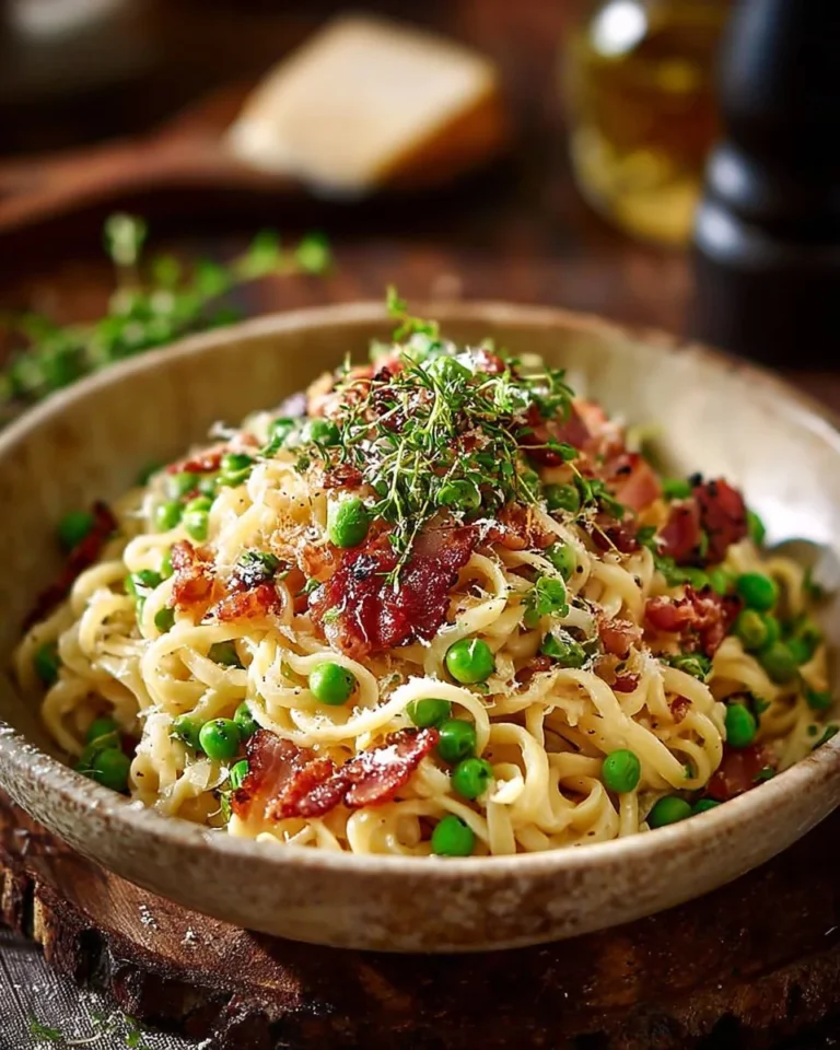 Bowl of Ramen Carbonara with creamy sauce and toppings