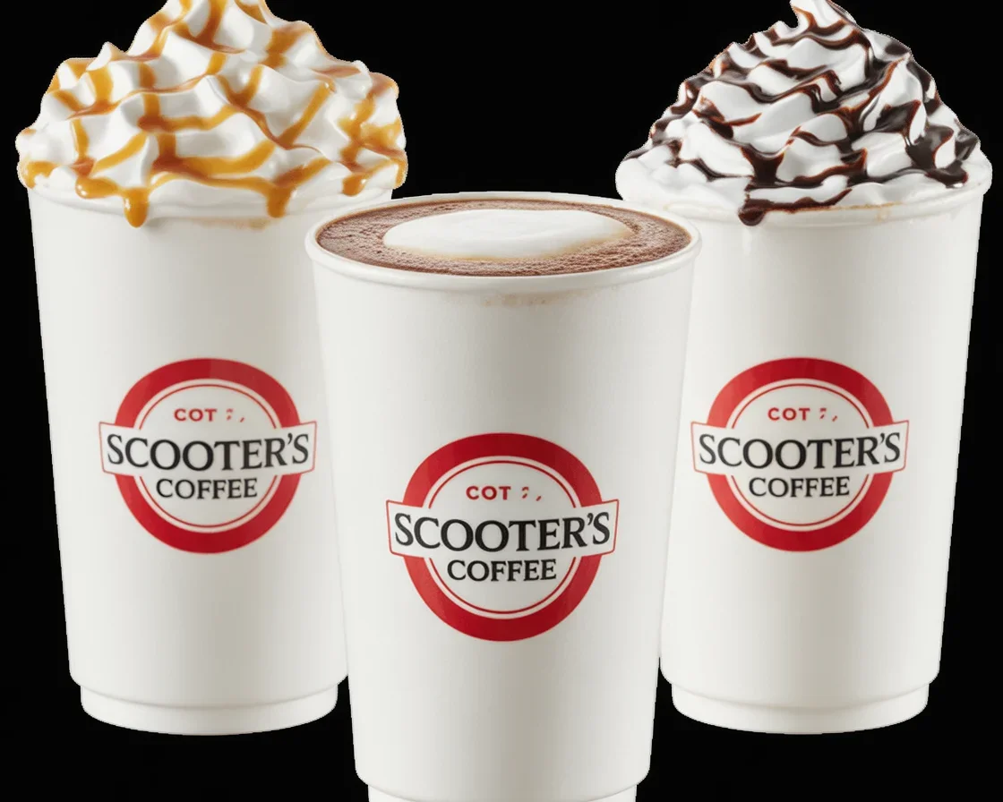 Scooter's Coffee Recipe showcasing espresso, smoothies, and delicious drinks.