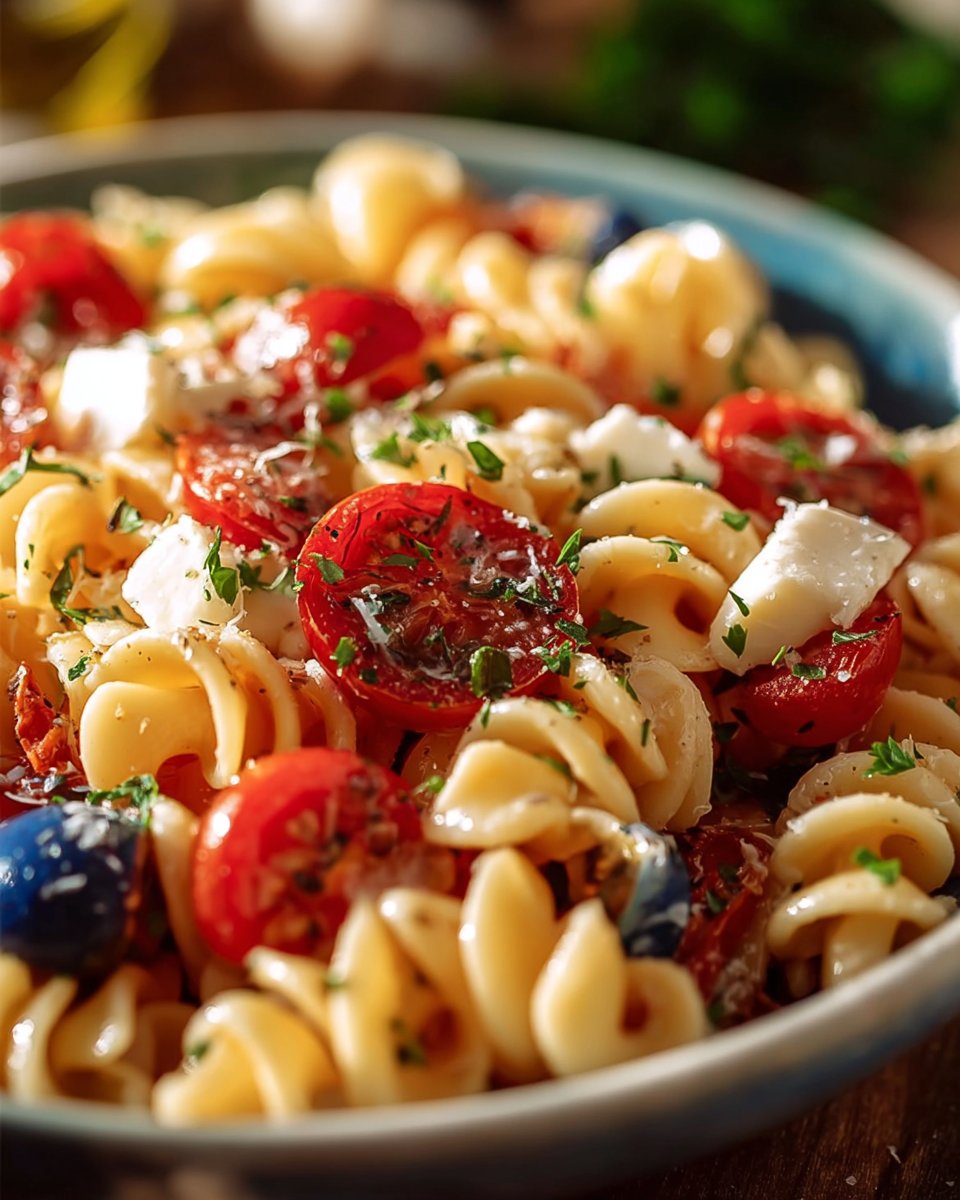 Red White and Blue Pasta