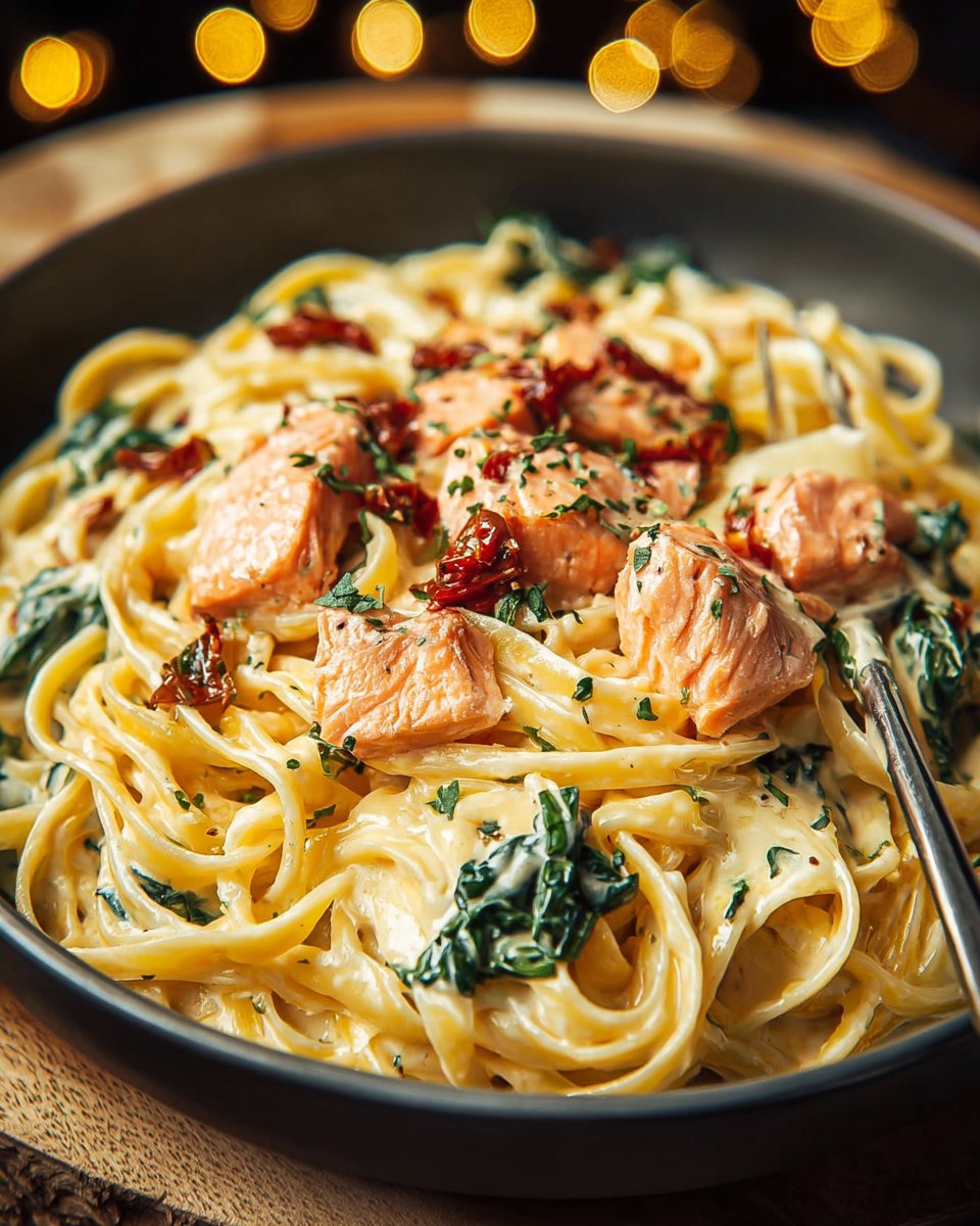 Creamy Tuscan Salmon Pasta