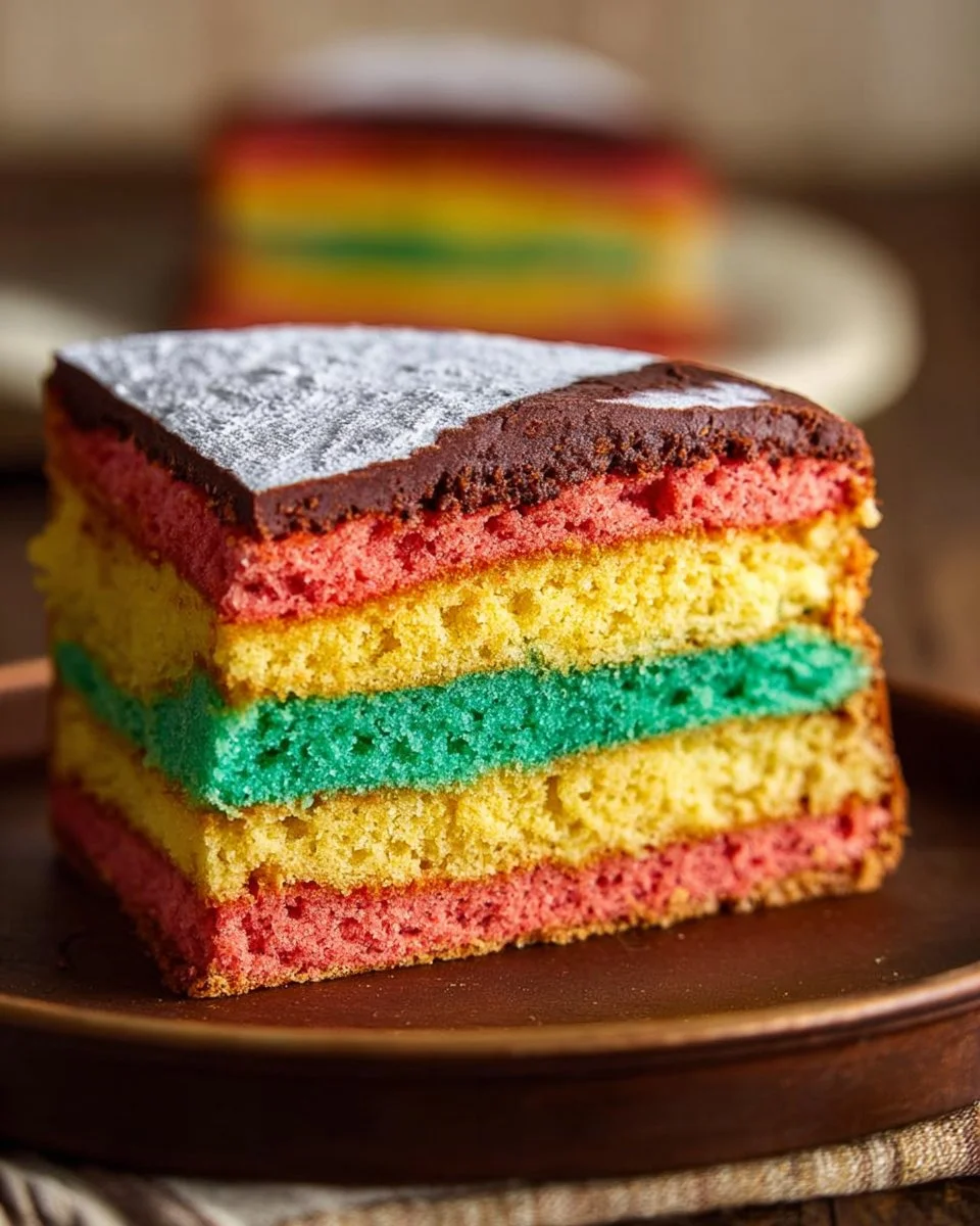 Authentic Italian Rainbow Cake (Italian Rainbow Cookies)