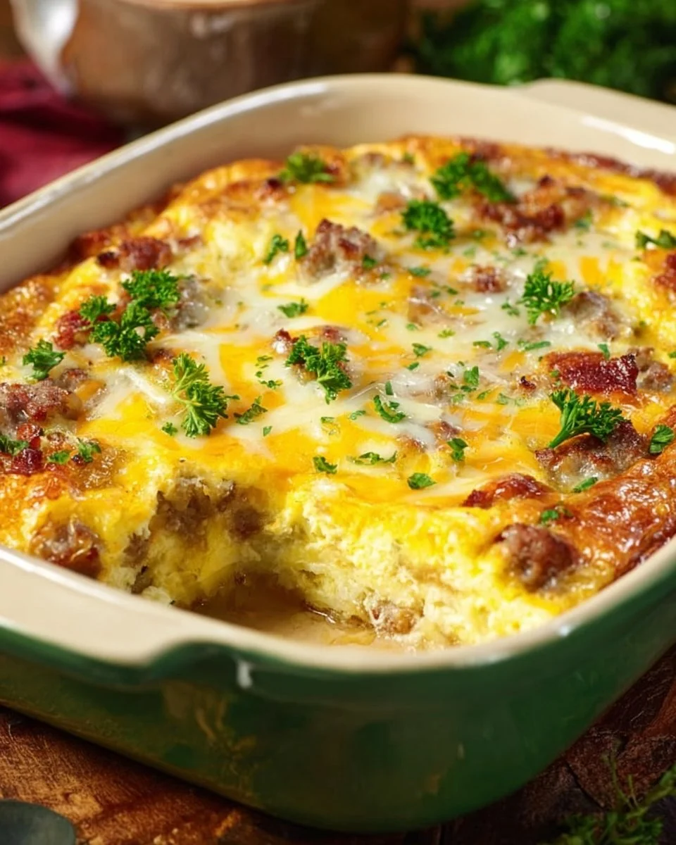 Cheesy Bacon Ranch Breakfast Casserole