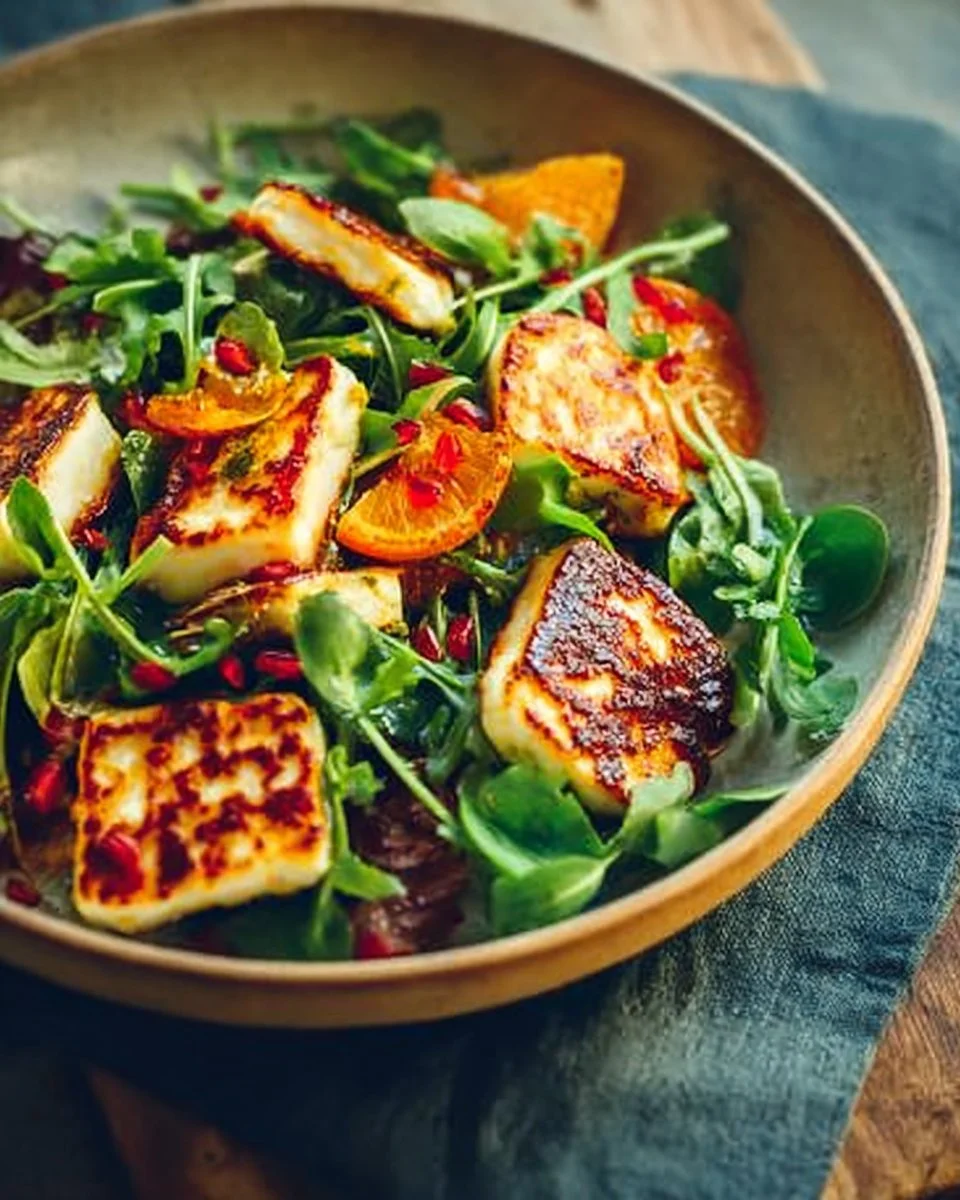 Chili Honey Halloumi Salad