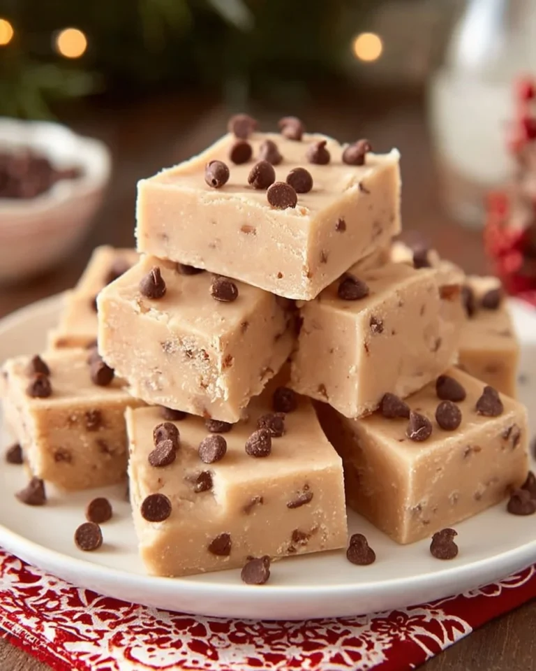 Delicious easy chocolate chip cookie dough fudge in a pan