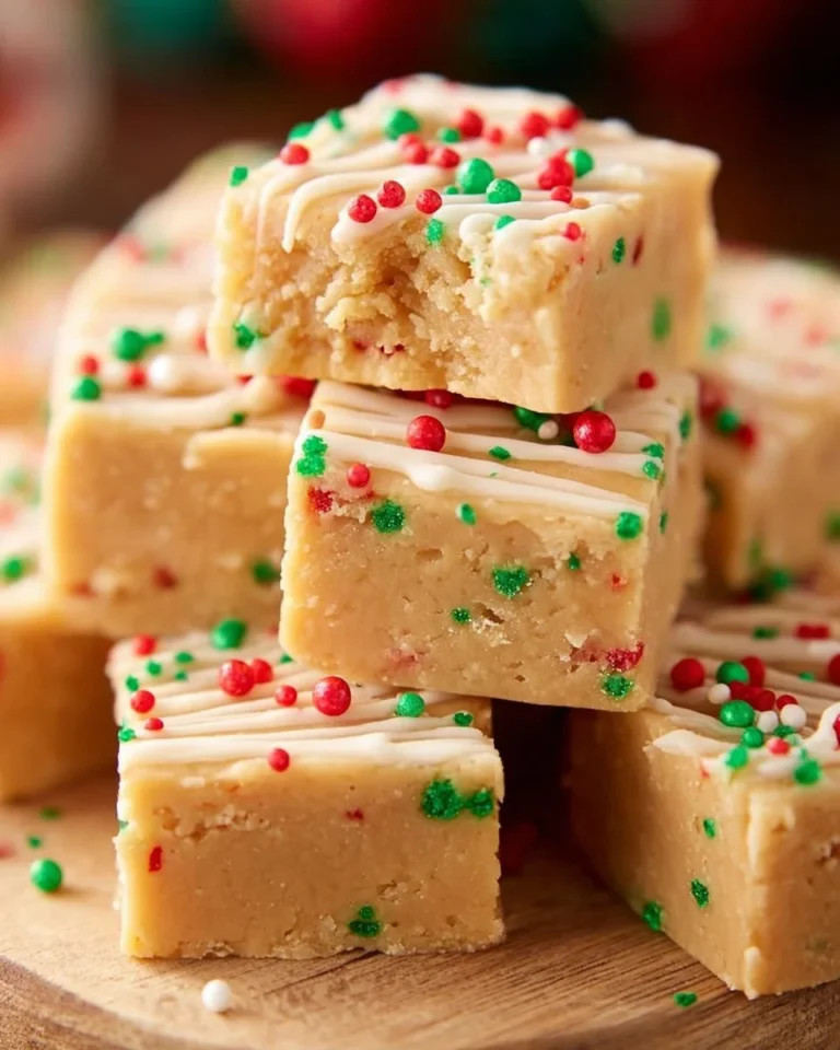 Delicious easy gingerbread fudge topped with festive decorations
