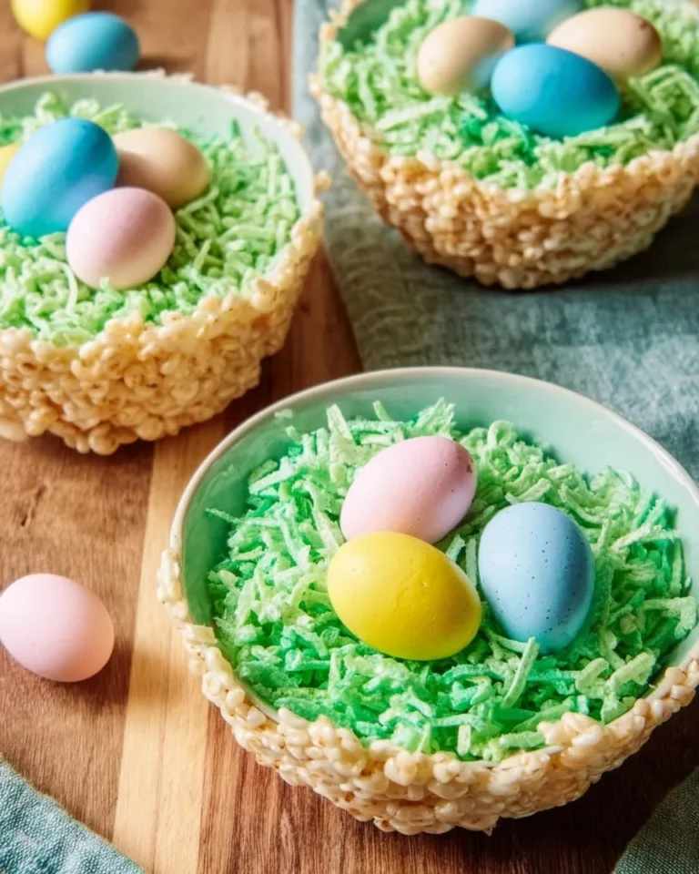 Easy Rice Krispie Baskets recipe for festive treats