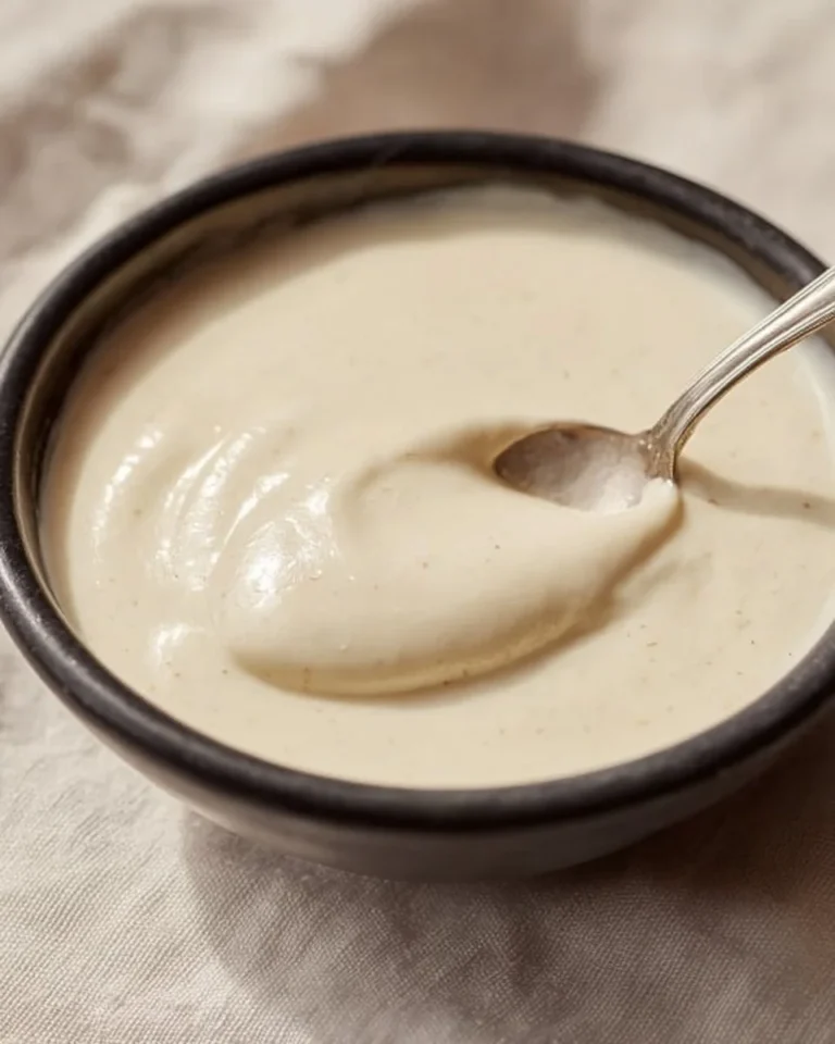 Foolproof bechamel sauce in a saucepan, creamy and smooth texture