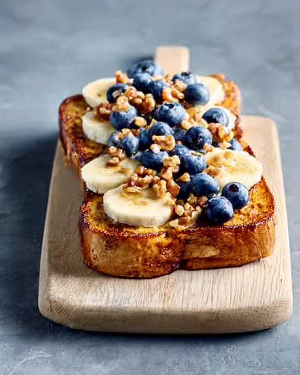 French Toast With Bananas, Blueberries & Walnuts Recipe | Waitrose & Partners