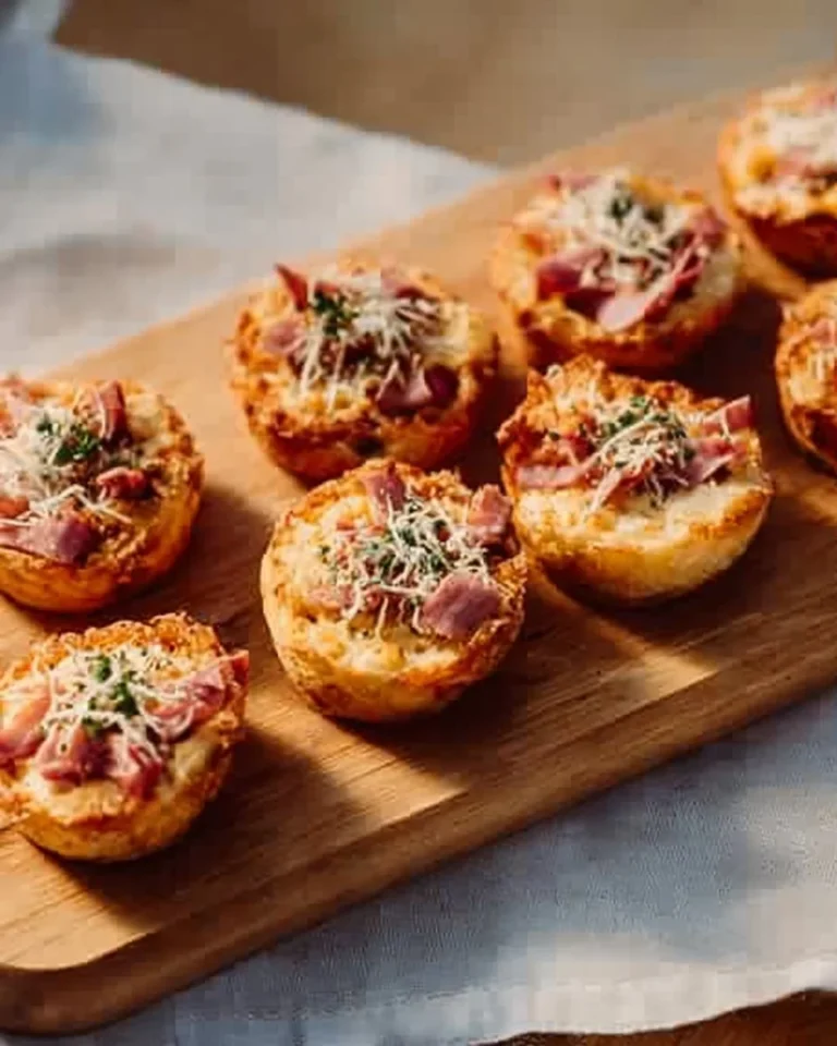Delicious Gruyère, Ham & Chive Mini Dutch Babies served on a plate