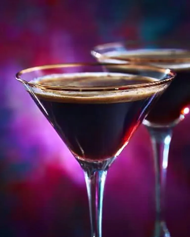 Hazelnut Rum Espresso Martini served in a cocktail glass