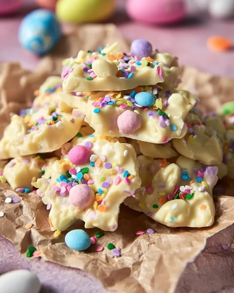 A variety of colorful homemade Easter candy on a festive table.