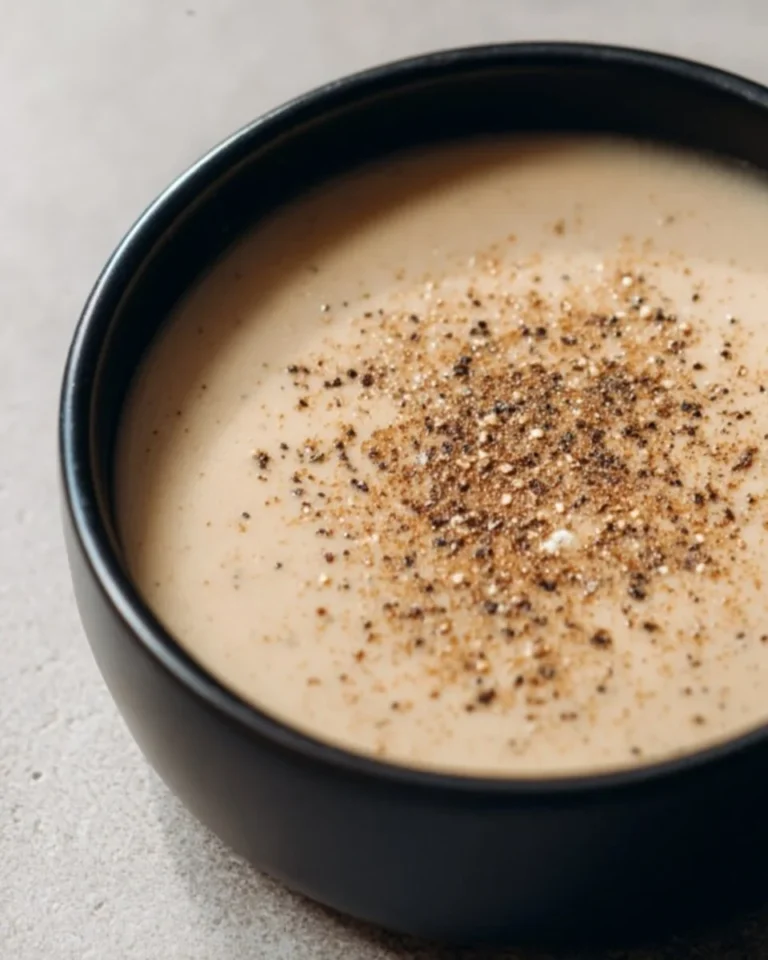 Béchamel sauce in a saucepan, a classic white sauce for cooking.