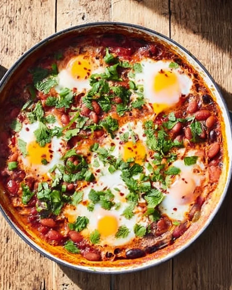 Delicious Mexican-style eggs served with toppings and fresh tomatoes.