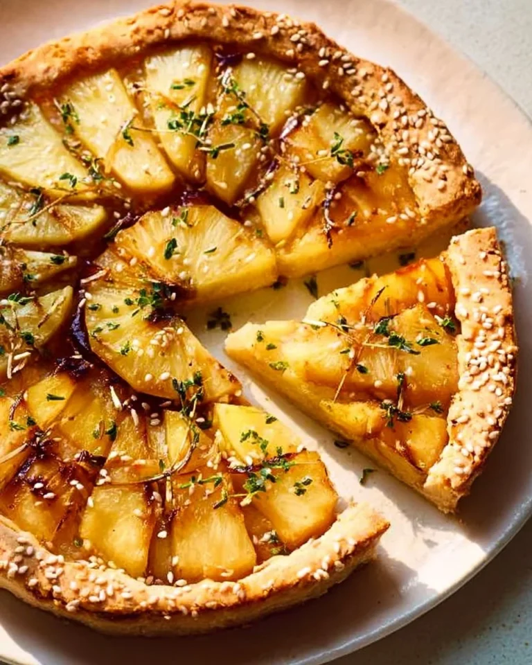 Delicious Potato Tart with Shallots and Manouri Cheese from Waitrose & Partners