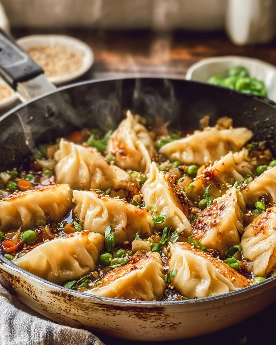 One Pan Dumpling Dinner