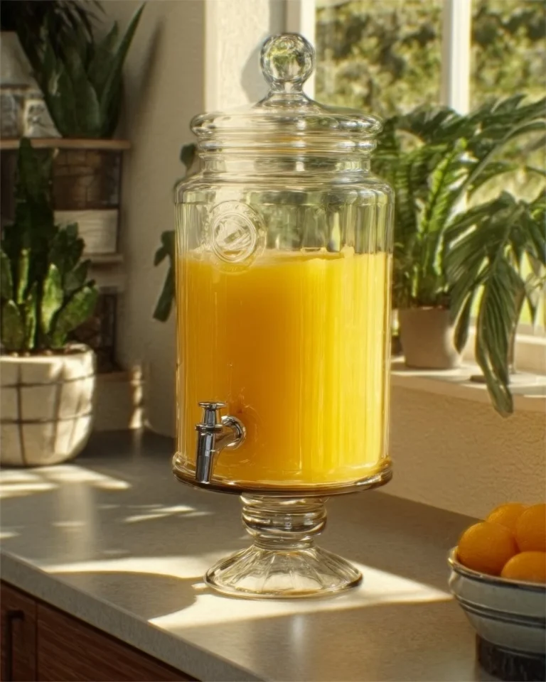 Refreshing orange juice punch served at a morning brunch shower