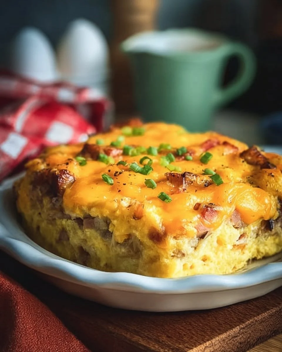 Overnight Cheesy Breakfast Casserole