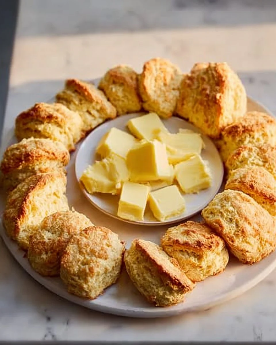 Parsnip and Gruyere Scone Wreath with Honey Butter