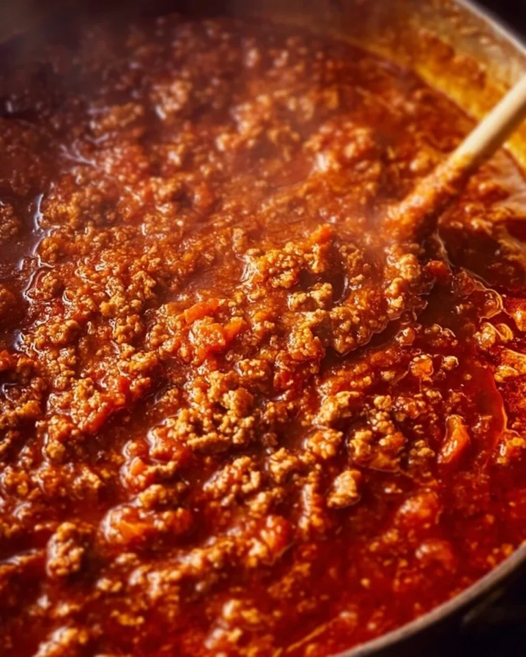 Bowl of perfect Italian meat sauce served with pasta