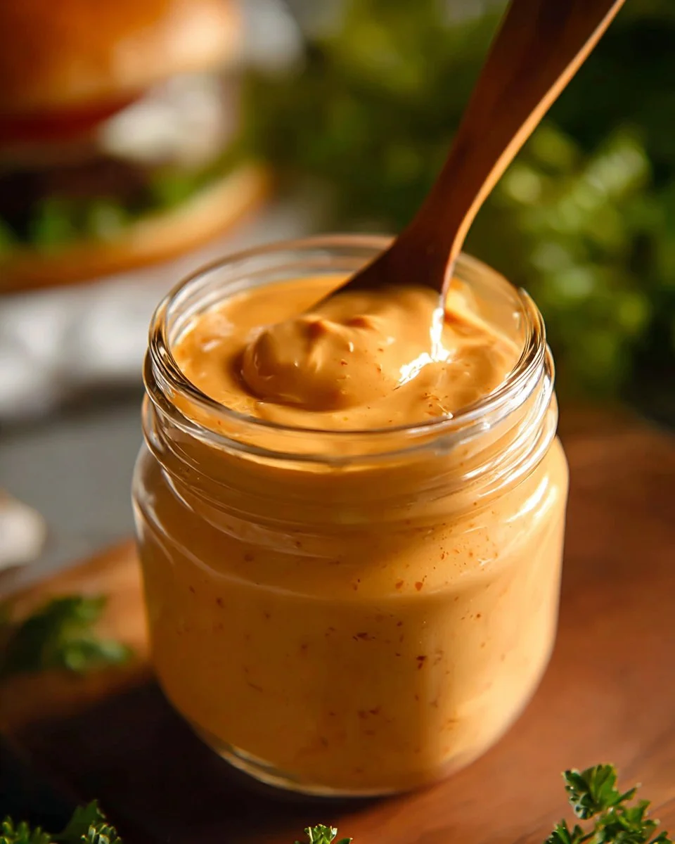 Homemade Smash Burger Sauce in a bowl, perfect for burgers and sandwiches.