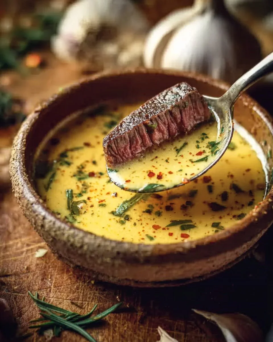 Smoky Garlic Cowboy Butter Dipping Sauce