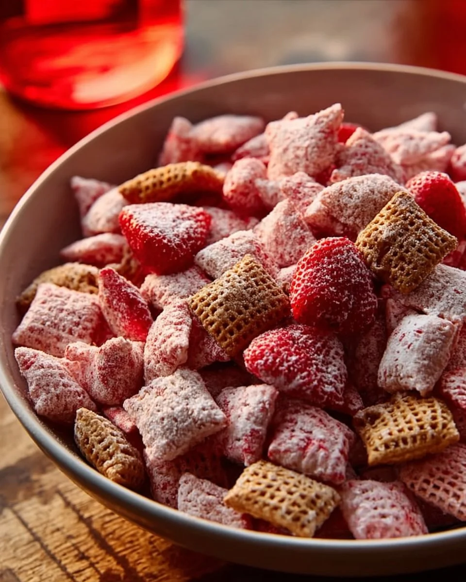 Strawberry Valentine’s Chex Mix Recipe