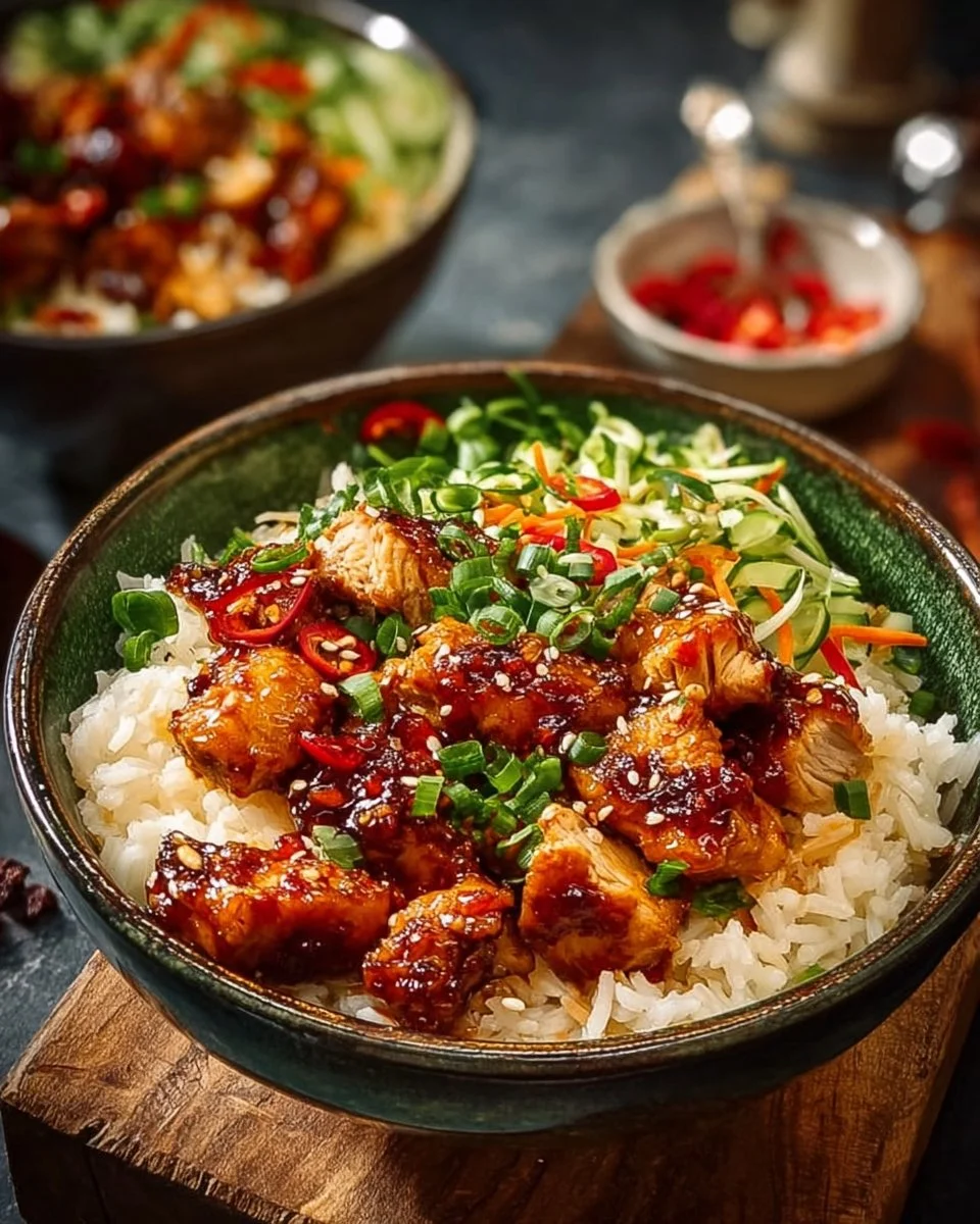 Sweet Chili Chicken Rice Bowls