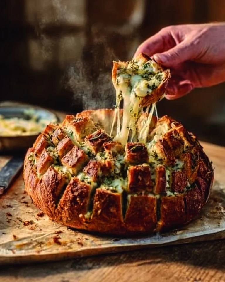 Hedgehog-style wild garlic bread recipe with fresh herbs and toppings