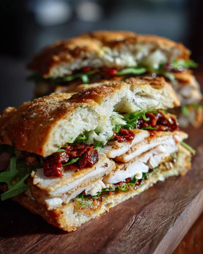 Trader Joe's Sun-Dried Tomato Focaccia Turkey Sandwich featuring fresh ingredients