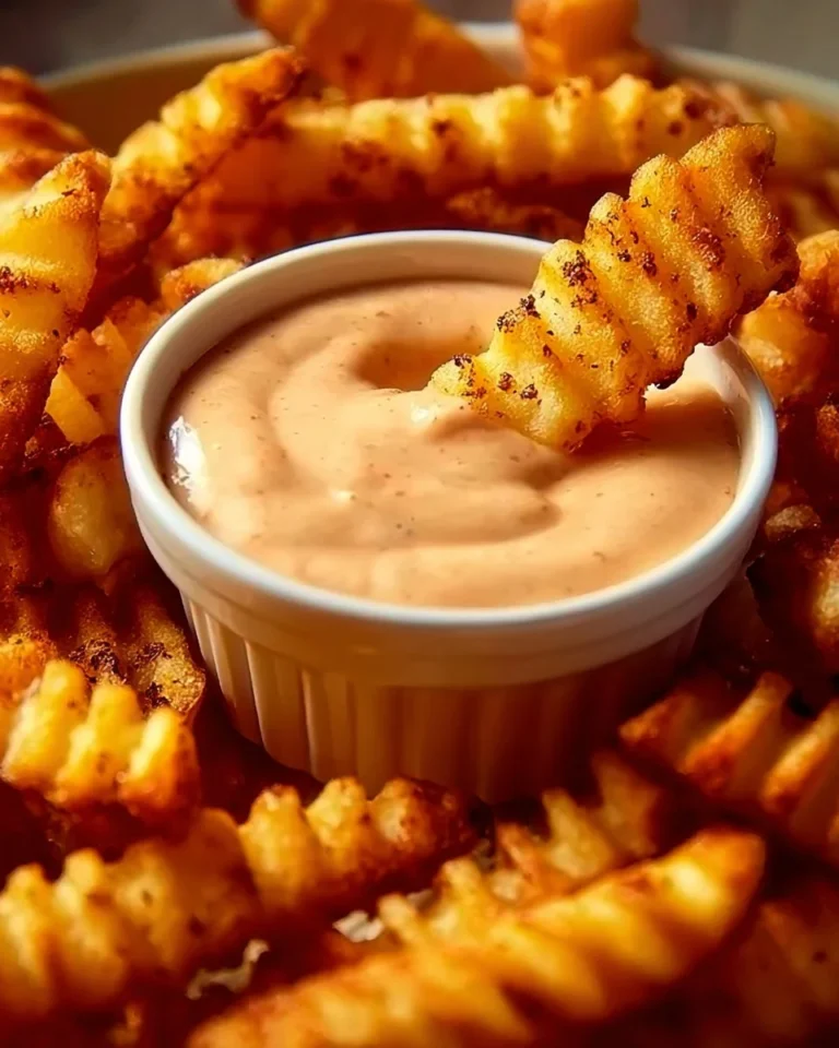 Delicious ultimate Southern comeback sauce served with a side of fries.