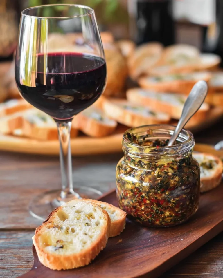 Delicious homemade tapenade with olives, capers, and herbs