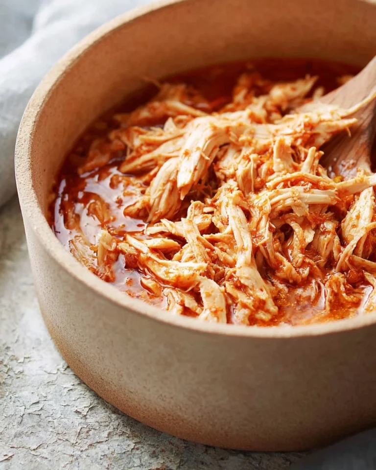 Delicious plate of Chicken Tinga topped with fresh herbs and served with tortillas.