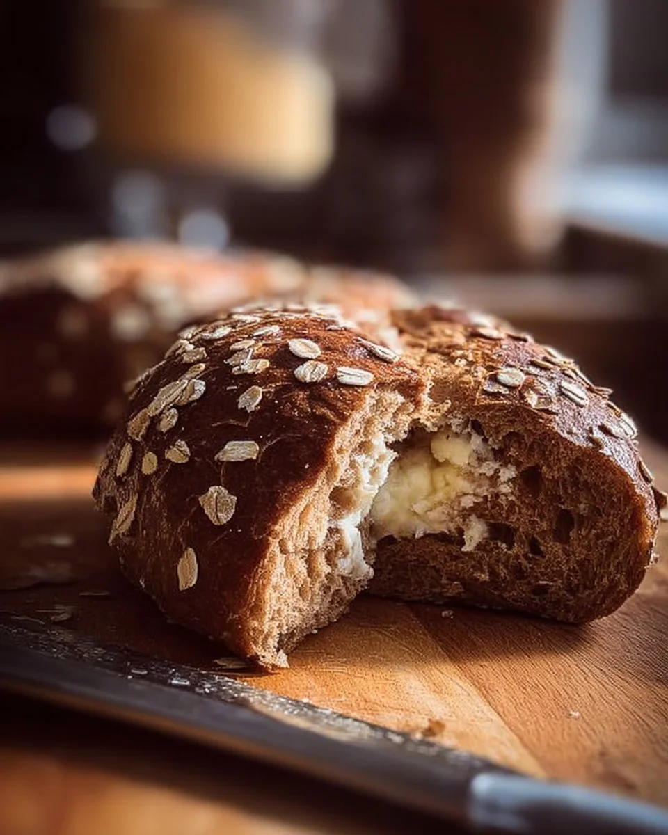 Homemade copycat Cheesecake Factory brown bread sliced on a wooden board.